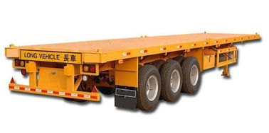 Stahlflachbett-halb Anhänger mit Reifen des Dreieck-12R22.5 40 Fuß Containertransport-