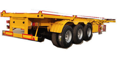 Stahlflachbett-halb Anhänger mit Reifen des Dreieck-12R22.5 40 Fuß Containertransport-